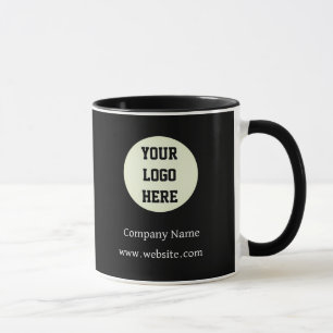 Caneca Logotipo personalizado Empresa Black Business Bran