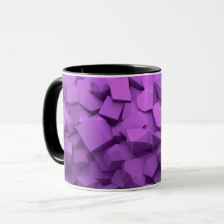 Caneca Logotipo PQExplorer 3D Mug: Roxo Vibrante e Fúchsi
