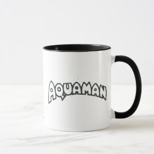 Caneca Logotipo Preto Grunge Aquaman 2
