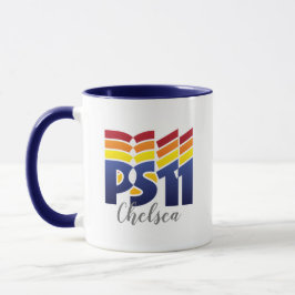 Caneca Logotipo Rainbow na escola PS11