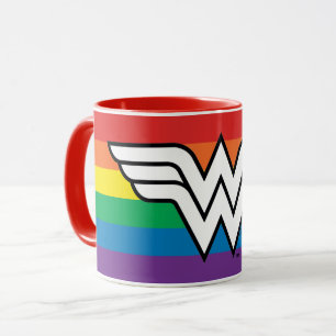 Caneca Logotipo Rainbow para Mulher Maravilha