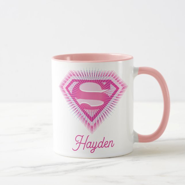 Caneca Logotipo Rosa da Supergirl (Direita)