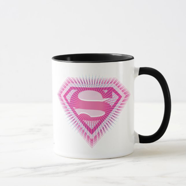 Caneca Logotipo rosa da Supergirl (Direita)