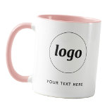 Caneca Logotipo simples e texto Promoção da marca comerci<br><div class="desc">Logotipo simples e texto personalizado para sua empresa. Substitua o logotipo e o texto por você para personalizar. Use-os você mesmo, entregue-os aos seus funcionários e colegas de trabalho, venda-os a clientes e clientes ou os entregue como um produto promocional para inspirar a fidelidade do cliente. Perfeito para escudos comerciais,...</div>