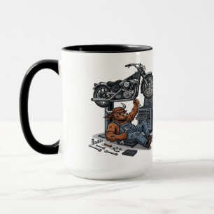 Caneca Loja de Ciclos Personalizados Mecânico de Touros A