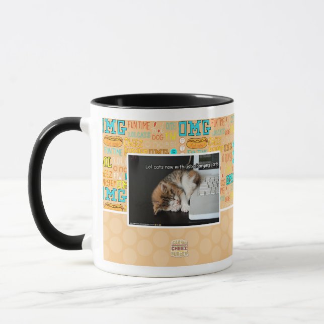 Caneca Lol cats com USB (Esquerda)