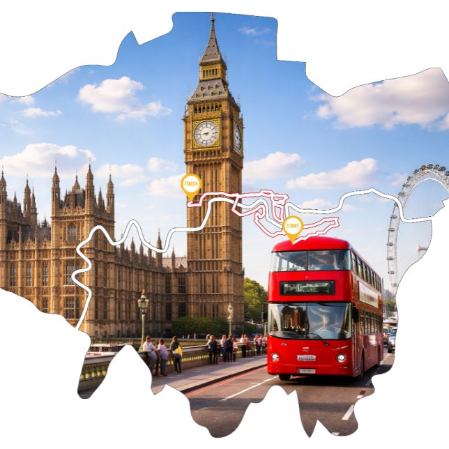 Caneca London 26.2 Marathoner Course Map Mug (Criador carregado)