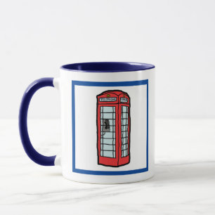 Caneca London Red Telephone Booth British Viagem Ar