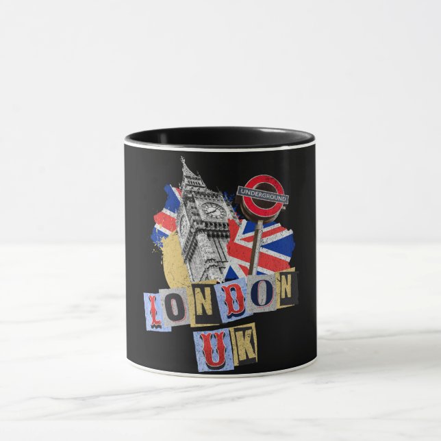 Caneca London UK Retro style design (Centro)