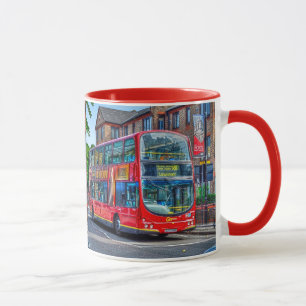 Caneca Londres para Lewisham Red Double-decker Bus UK