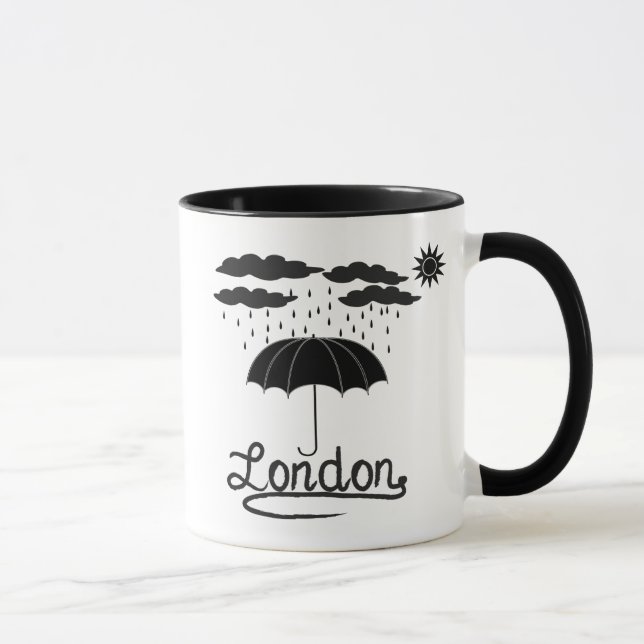 Caneca Londres | sob um guarda-chuva (Direita)