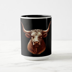 Caneca Longhorn do Texas preto