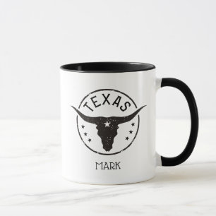 Caneca Longhorn Silhouette Texas