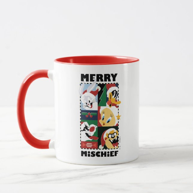 Caneca LOONEY TUNES™ Holidy Feliz Mishead (Esquerda)