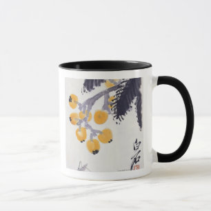 Caneca Loquats e um gafanhoto