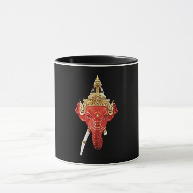 Caneca Lord Ganesha na arte tradicional tailandesa Khon M (Centro)