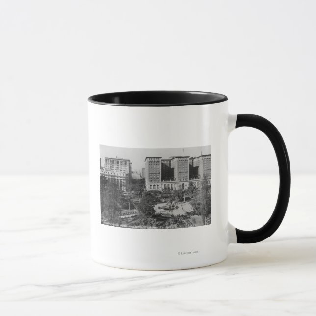 Caneca Los Angeles, CA Perishing Square e Biltmore (Direita)