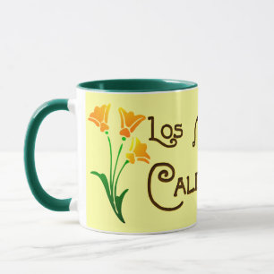 Caneca Los Angeles California Deco Poppy Mug