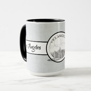 Caneca Los Angeles City Elegant linen Ringer 15oz