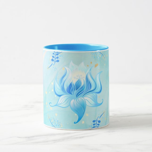 Caneca Lótus de Águas Calmas – Obra de Arte Floral Turque (Centro)
