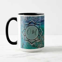 Caneca Lotus esrolante azul eslegante OM