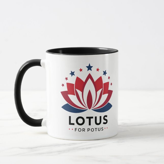 Caneca Lotus para POTUS Kamala Harris 2024 (Esquerda)
