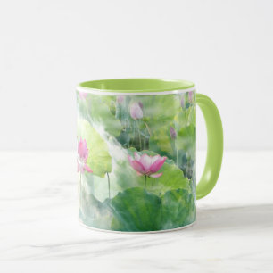 Caneca Lotus Summer, delicada perene aquática, Mug