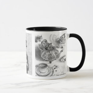 Caneca louca do país das maravilhas do Dormouse d
