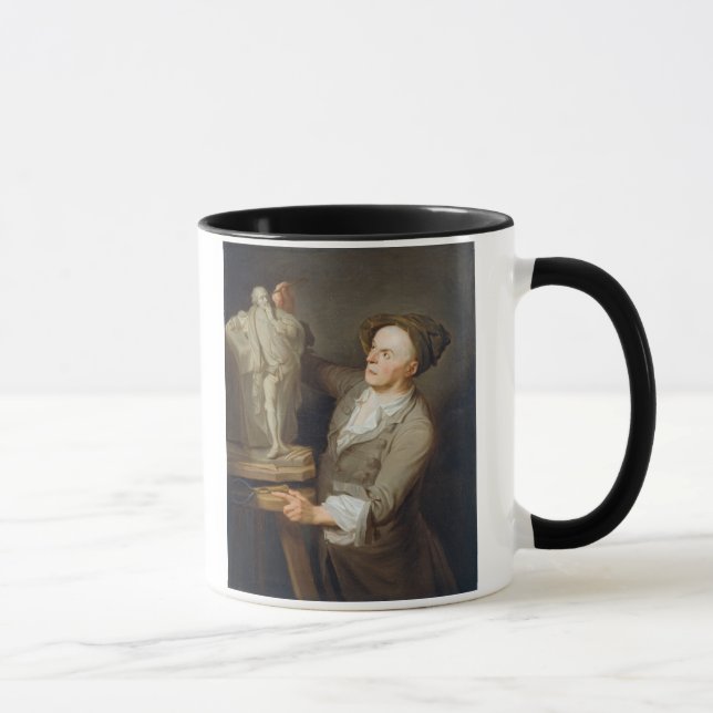 Caneca Louis-Francois Roubiliac (1695-1762) que modela (Direita)