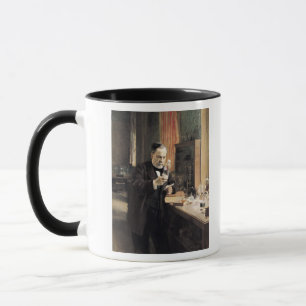 Caneca Louis Pasteur em seu laboratório, 1885