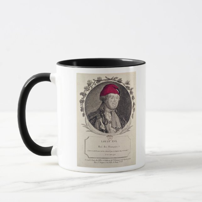 Caneca Louis XVI que vestem uma capota phrygian (Esquerda)