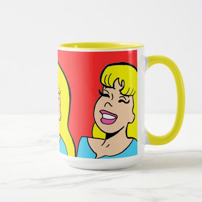Caneca Loura Bombshell Comic Strip Coffee Mug (Direita)