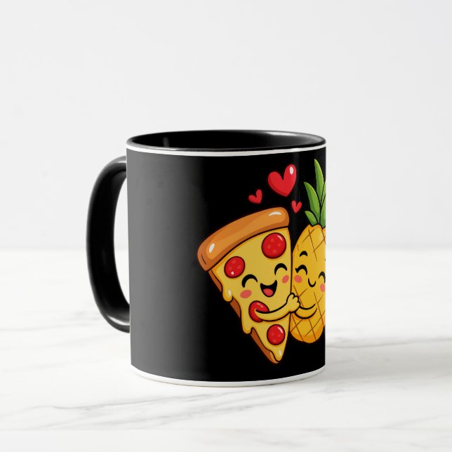 Caneca Love at First Slice - Pizza Meets Pineapple (Frente Esquerda)