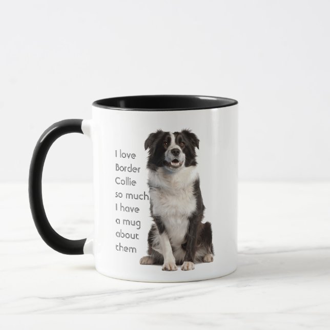 Caneca Love Border Collie tanto citação dizendo mug (Esquerda)