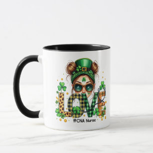 Caneca Love CNA Nurse HealthCare Dia de São Patrício