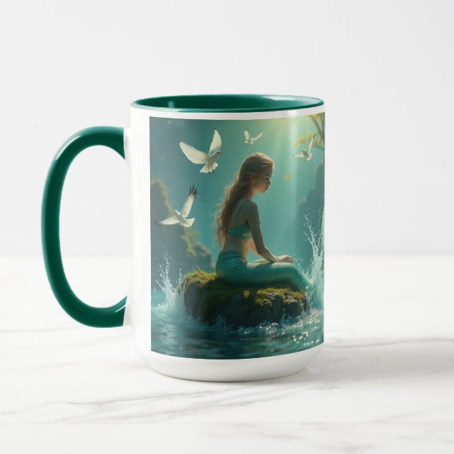 Caneca Love Deeply Mermaid Name Dia de os namorados (Esquerda)