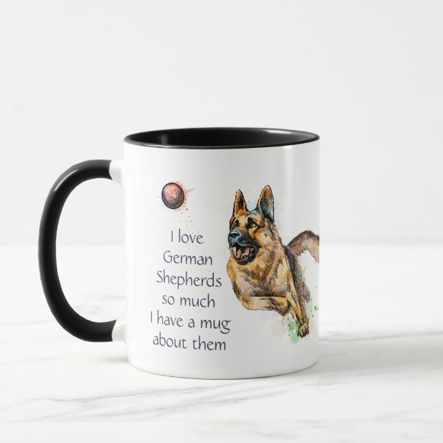 Caneca Love German Shepherd Dog So Much Fun Quote Saying  (Esquerda)