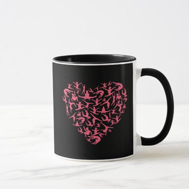 Caneca Love Girls Gymnastics - Silhouette Heart (Direita)
