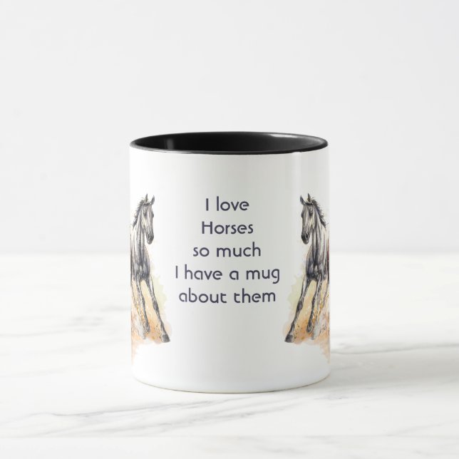 Caneca Love Horses So Much Fun Quote Saying  (Centro)