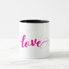 Caneca Love-Hot Pink Text-Decor Moderno
