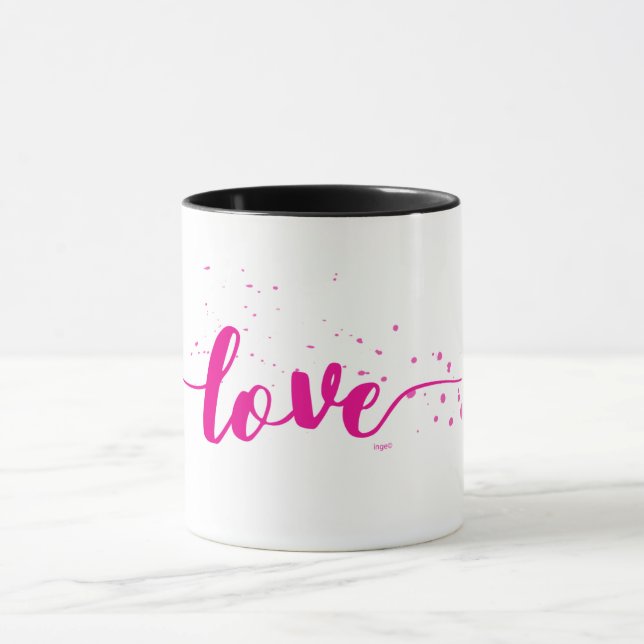 Caneca Love-Hot Pink Text-Decor Moderno (Centro)