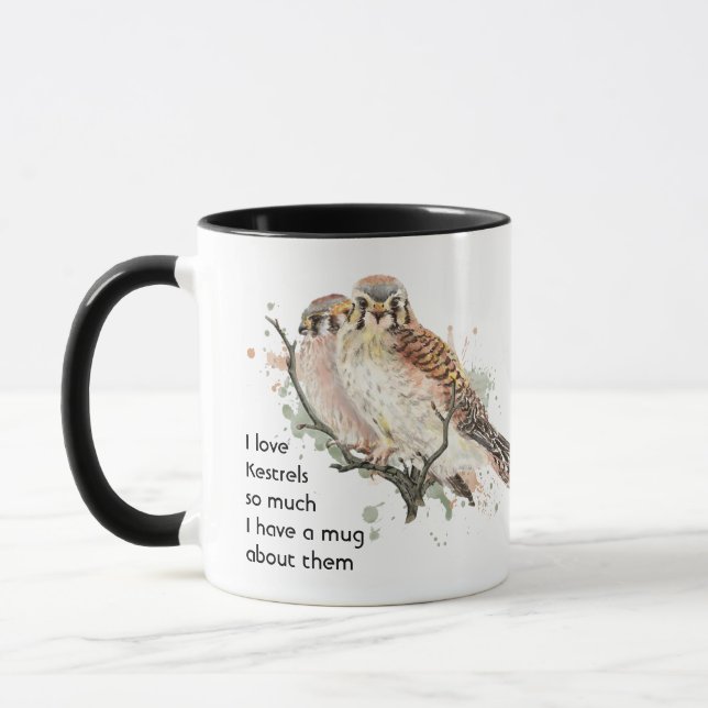 Caneca Love Kestrel Falcon Hawk So Much Fun Quote Saying (Esquerda)