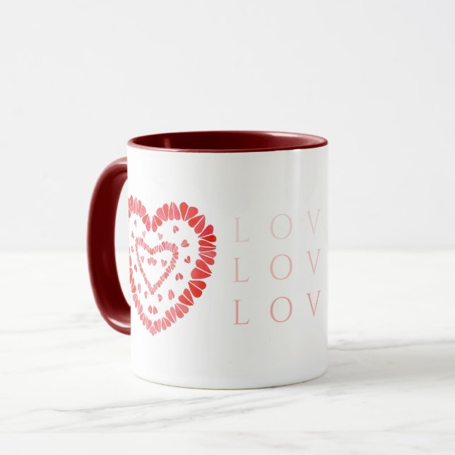 Caneca LOVE Maroon Combo Mug (Frente Esquerda)