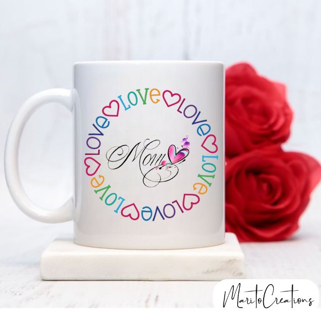 Caneca love mom coffee mug for mom gift (Criador carregado)