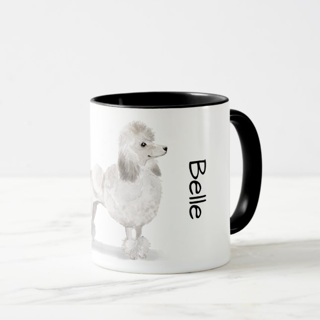 Caneca Love My Poodle (white) (Frente Esquerda)