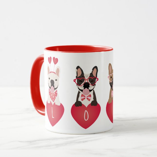 Caneca Love Namorados French Buldog (Frente Esquerda)