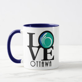 Caneca LOVE Ottawa 11oz (bandeira municipal)
