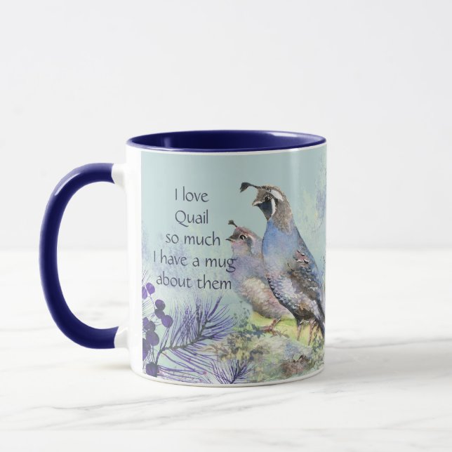 Caneca Love Quail So Much Fun Quote Saying (Esquerda)