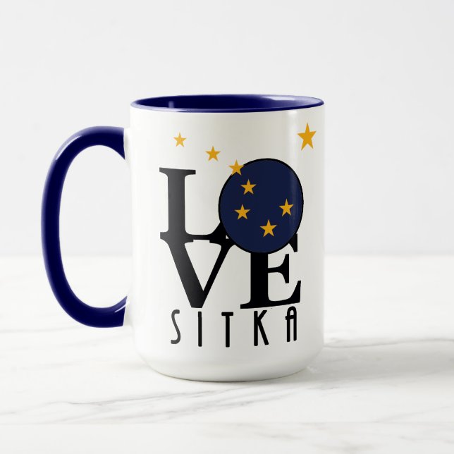 Caneca LOVE Sitka Alaska 15oz (Esquerda)