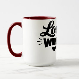 Caneca Love Wins Romantic Quote Coffee Mug – Cute Valenti